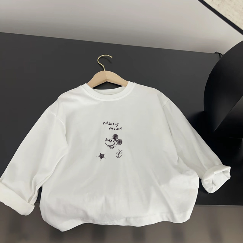 舒适纯棉儿童洋气长袖T恤童装