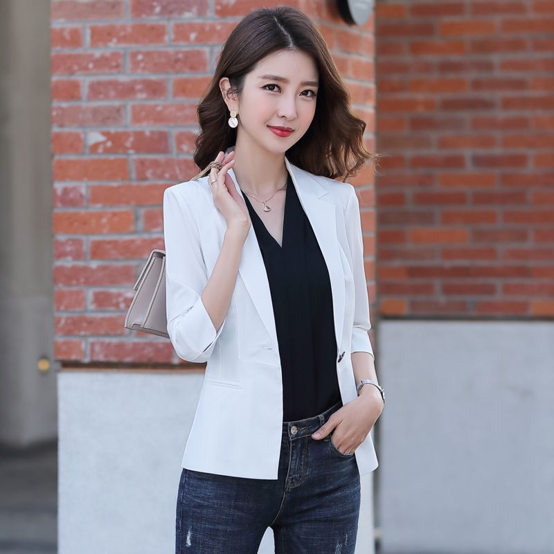 休闲小西装外套女七分袖