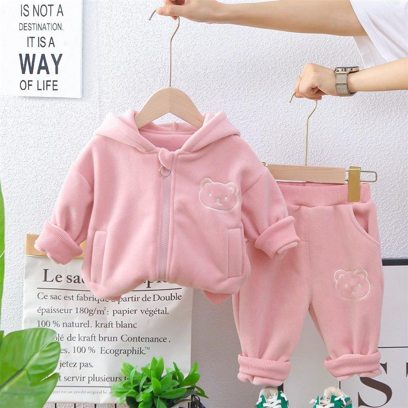 婴儿衣服冬装洋气加绒加厚连帽保暖外套两件套一周岁男女宝宝套装,童装/婴儿装/亲子装,连身衣/爬服/哈衣,淘宝优惠券,粉丝福利购,淘宝优惠卷