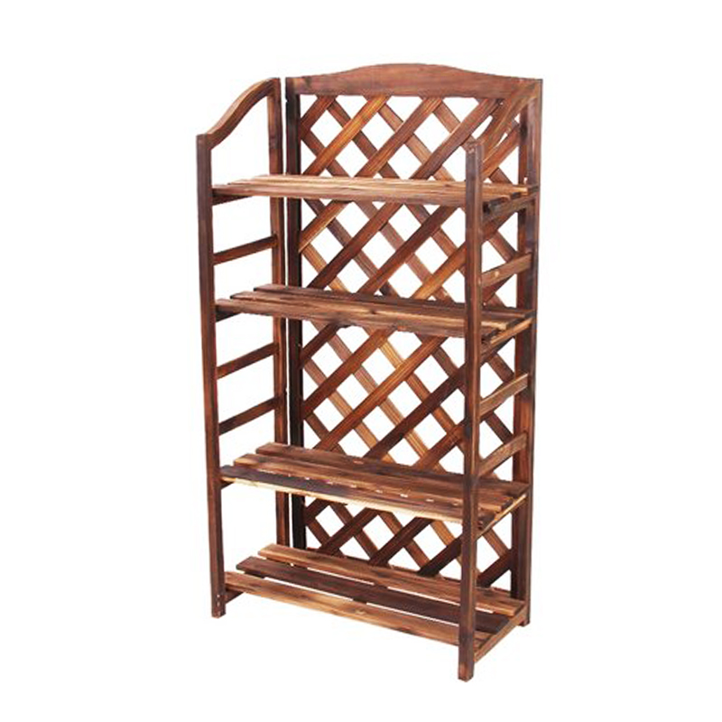 防腐木质多层阳台花架多肉置物架客厅落地式花盆架室内实木花架子