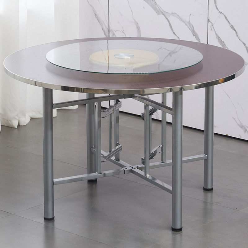 简易大圆餐桌面板圆形折叠圆桌家用10人吃饭店经济型大饭桌园直销