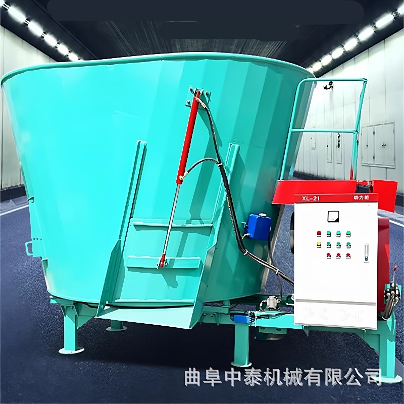 全日粮TMR饲草料混料车养牛场36立方预混搅草机立式双轴粉拌料机
