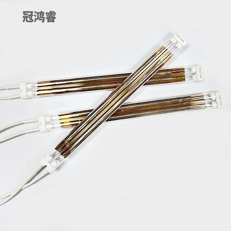 720W 200MM红外线双管半镀金 230V塑胶固化 18MM管径 IR加热灯管