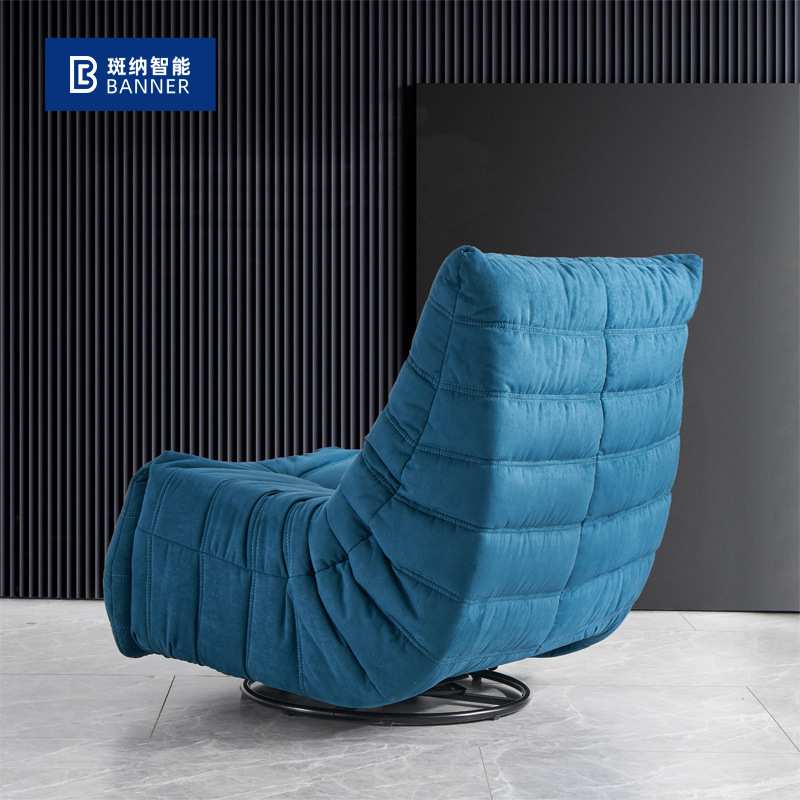 新款网红毛毛虫旋转单椅客厅书房小户型休闲懒人可躺功能单位沙发
