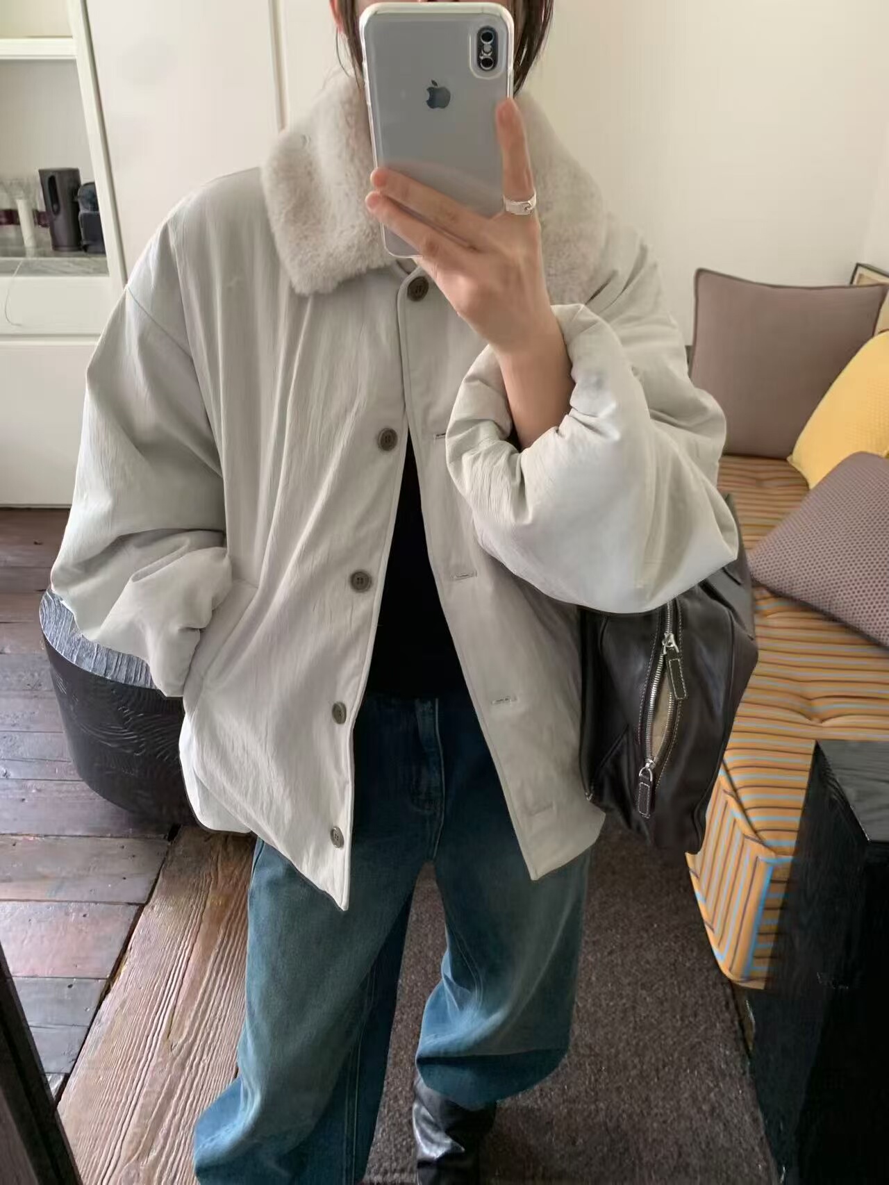 About moon～月亮家冬上新爆款兔绒软糯宽松显瘦外套