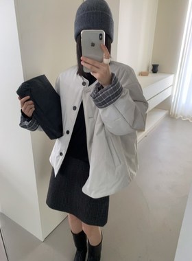 About moon～冬上新拼接两面穿加厚超韩棉服