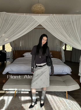 Plant Ale~春上新韩系百搭假两件纯棉长袖T恤