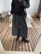 DVZ~冬上新羊毛压褶百搭显瘦八分休闲裤