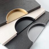 槽简约半圆暗扣拉手抽屉整体橱柜门把手暗 开 新款 衣柜隐形嵌入式