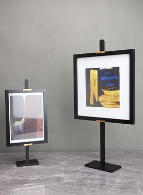 北欧金属落地画架样板房售楼部卧室书房客厅餐厅电视柜家居摆件