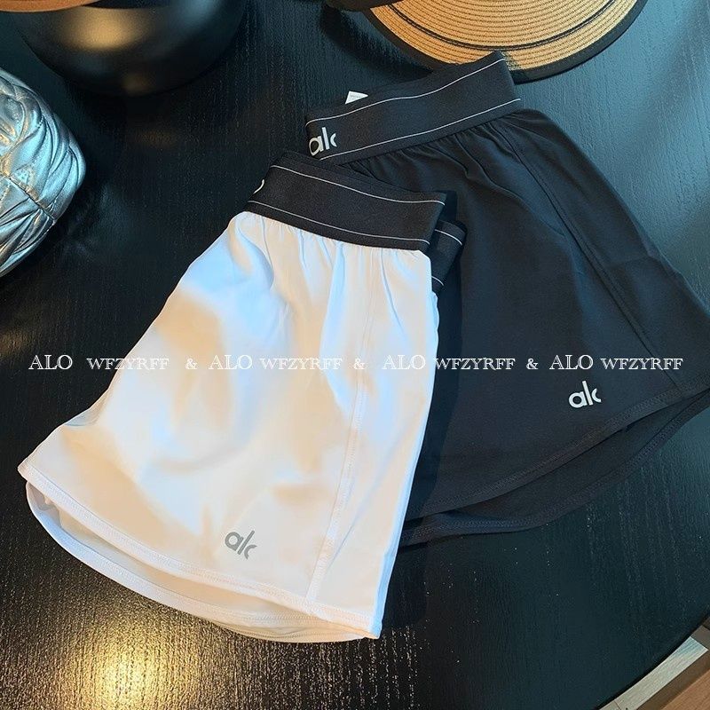 Alo WFZYRFF 短裙夏新款松紧腰宽松百搭瑜伽运动健身防走光网球裙