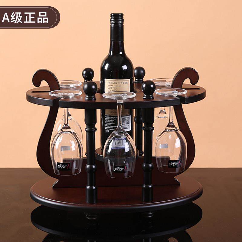 欧式红酒架摆件红酒杯架倒挂酒瓶实木创意葡萄酒架展示架客厅装饰
