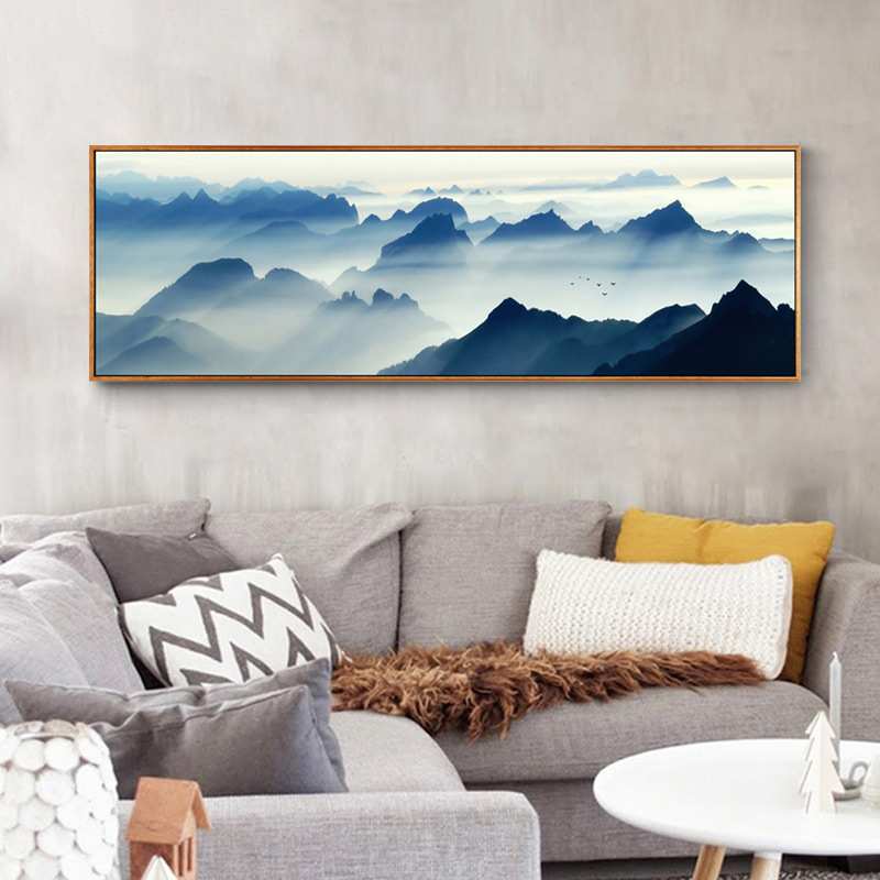 现代简约装饰画客厅画山水风景画 书房办公室挂画酒店壁画装饰品