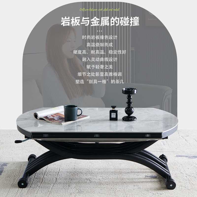 多功能升降茶几餐桌两用一体式小户型客厅圆形家用折叠移动岩板厂,鲜花速递/花卉仿真/绿植园艺,割草机/草坪机,淘宝优惠券,粉丝福利购,淘宝优惠卷