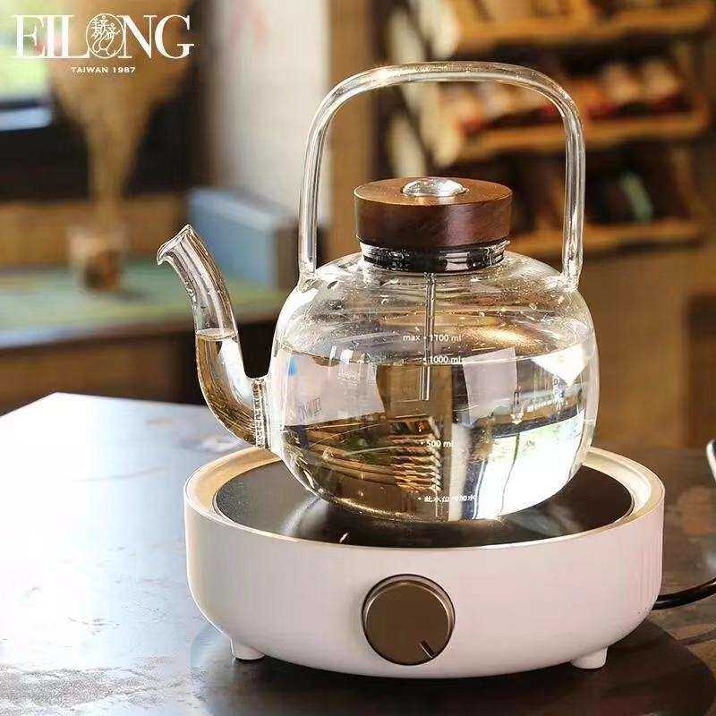 宜龙感温玻璃壶加厚耐高温煮茶器烧水壶大功率电陶炉茶壶煮茶套装