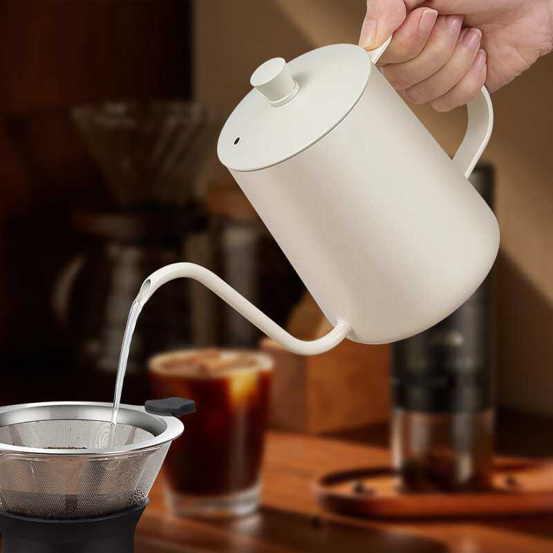 手冲咖啡壶过滤杯细杯304不锈钢细口壶咖啡器具挂耳长嘴带刻度B&