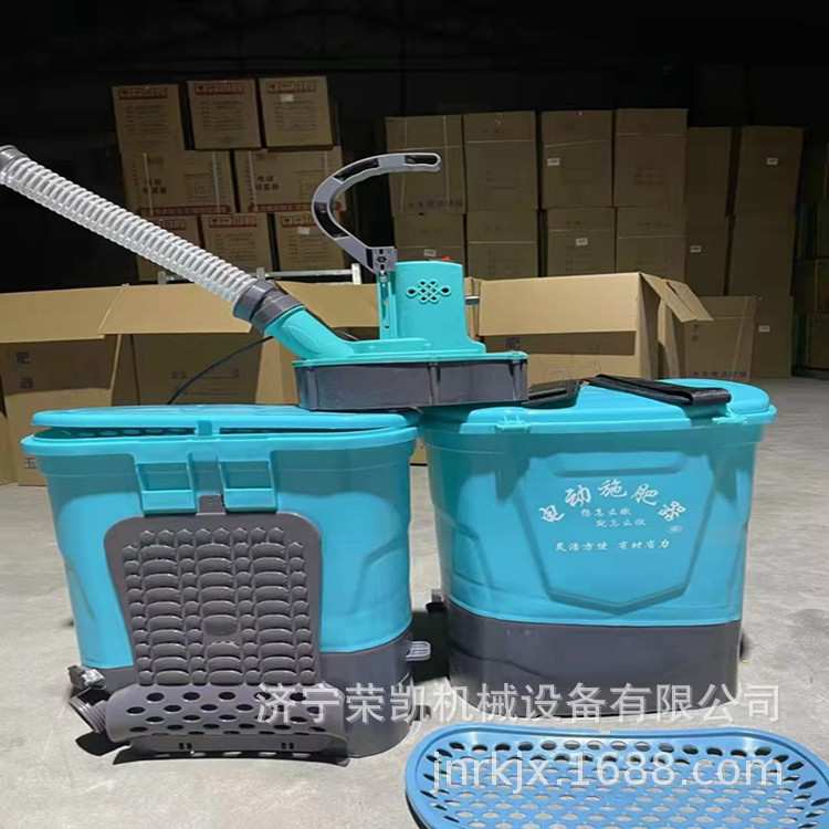 新款电动施肥抛洒机背负式电动颗粒化肥撒肥器调速充电手提撒播机