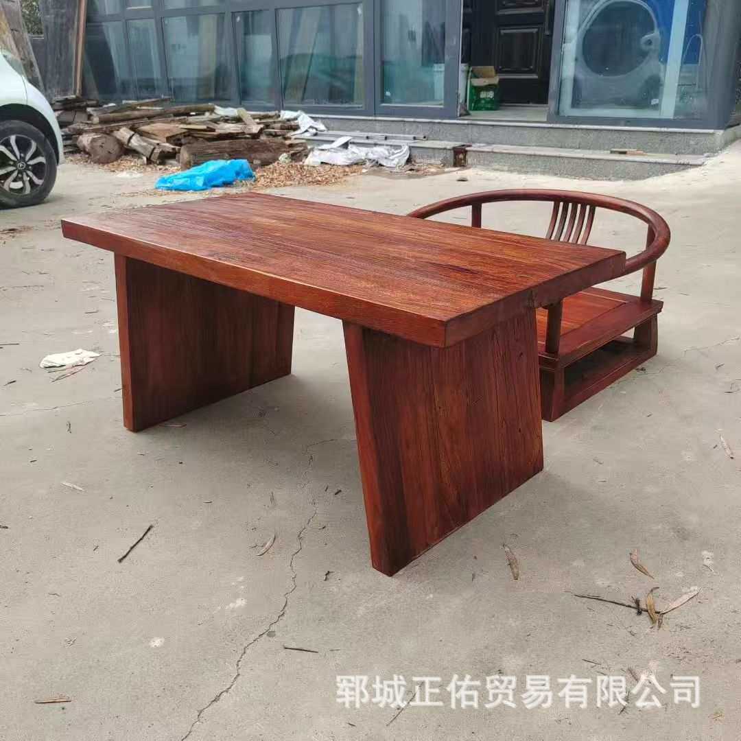 新中式老榆木打坐椅禅意榻榻米矮桌茶几圈椅实木休闲仿古单人椅凳