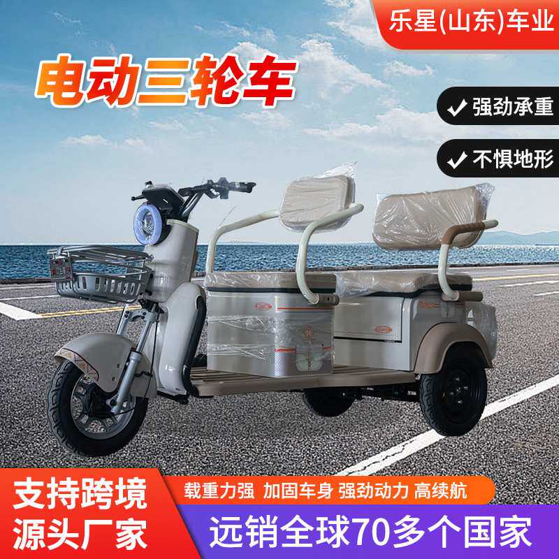 载人小型休闲代步车载人不颠簸电动三轮车高亮大灯大功率三轮车