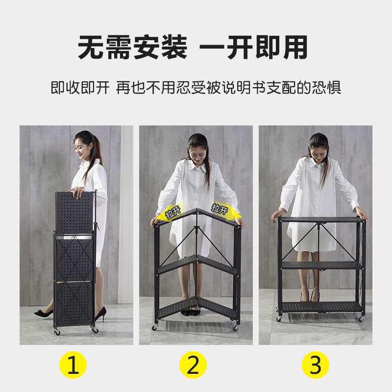 免安装简易折叠书架落地移动客厅储物儿童书柜铁艺家用收纳置物架
