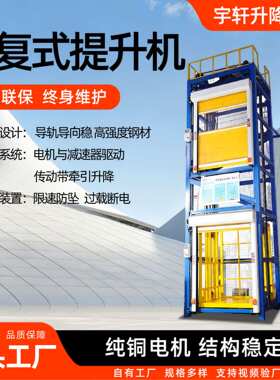 1吨托盘升降机工厂车间流水线传输升降货梯CZE型往复式提升机平台