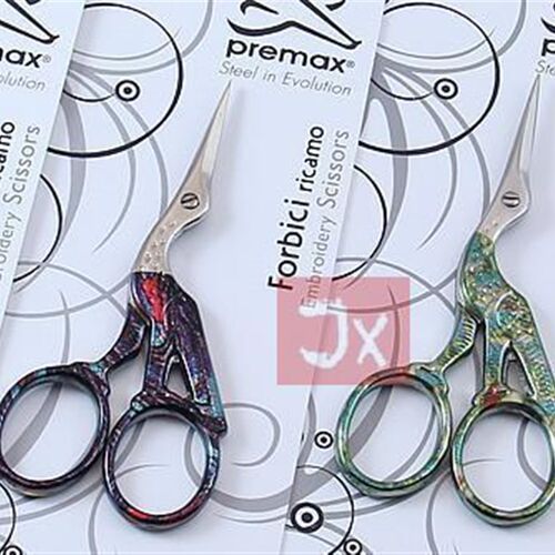 意大利Premax 3.5-9cm绣花彩色鹳剪鹤剪