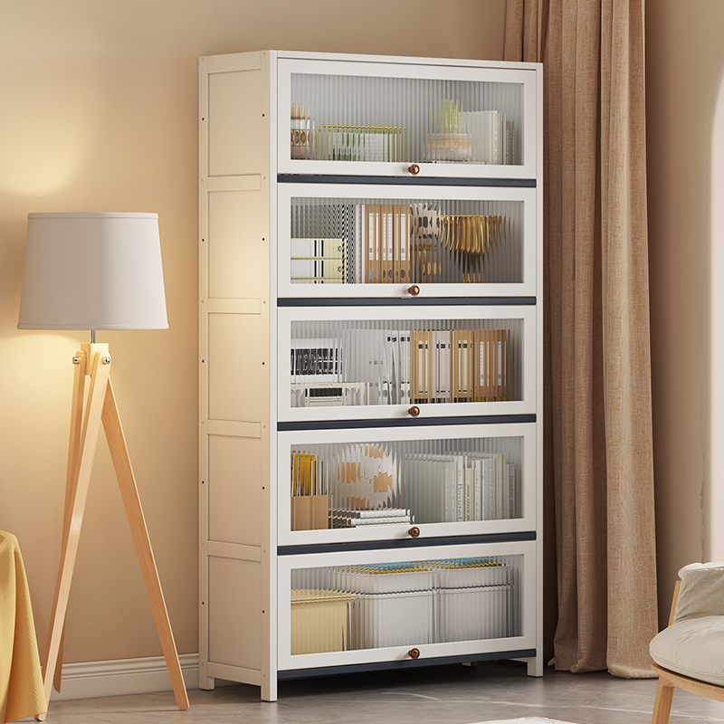 实木书柜轻奢高档客厅家用书架置物儿童收纳落地防尘多层自由组合