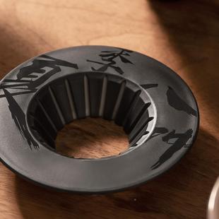 手冲咖啡家用山文折纸冰球滤杯托无底杯架