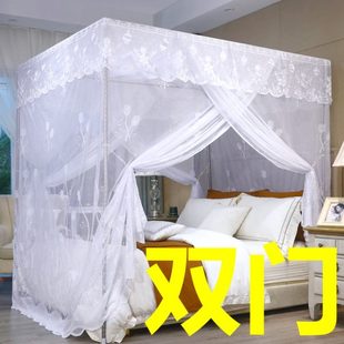家用加厚落地1米5防尘可拆洗二门卧室1米8大床 双开门蚊帐2022新款