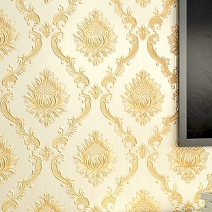 家用客厅壁纸 环保加厚无纺布墙纸非自粘刷胶无胶不带背胶卧室新款