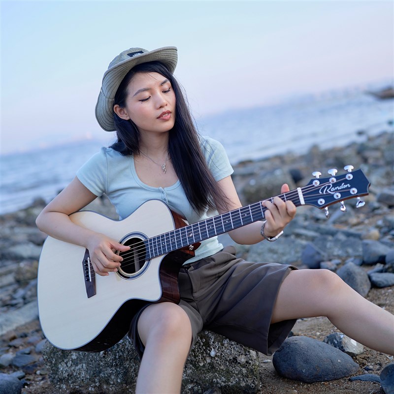 喵了个艺 蓝盾RG-14RC+ 云杉玫瑰木单板40寸面单民谣吉他初学进阶