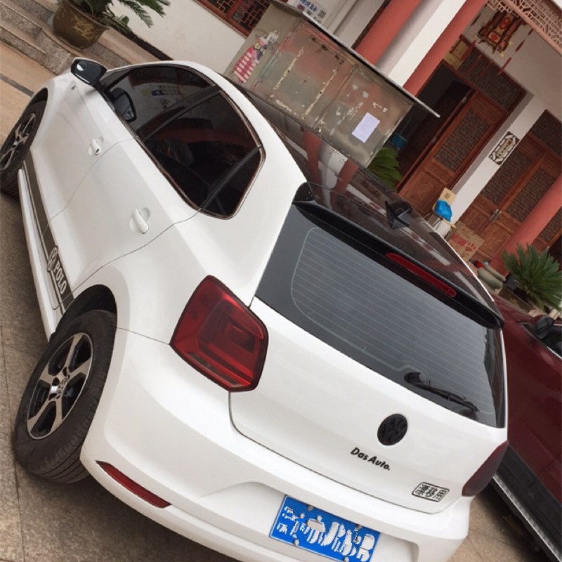 大众新polo车顶膜熏黑尾灯膜装饰亮黑顶波罗专用改装仿全景天窗膜