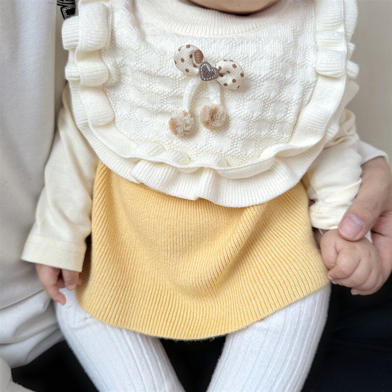 婴儿秋冬装针织毛衣裙女宝宝保暖马甲背心裙套装冬季可爱针织裙子