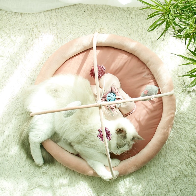 吉仔仔猫咪多功能玩耍猫床猫窝宠物帐篷床小猫鼠洞嬉戏窝垫可折叠
