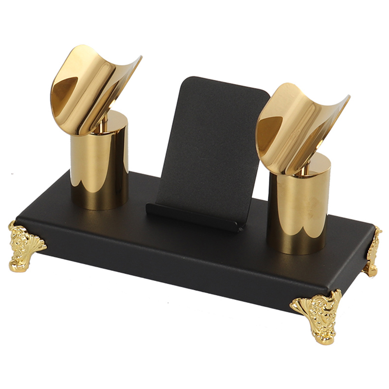 不锈钢ktv摆台用品全套商务轻奢台面摆件话筒座支架酒吧水果盘架