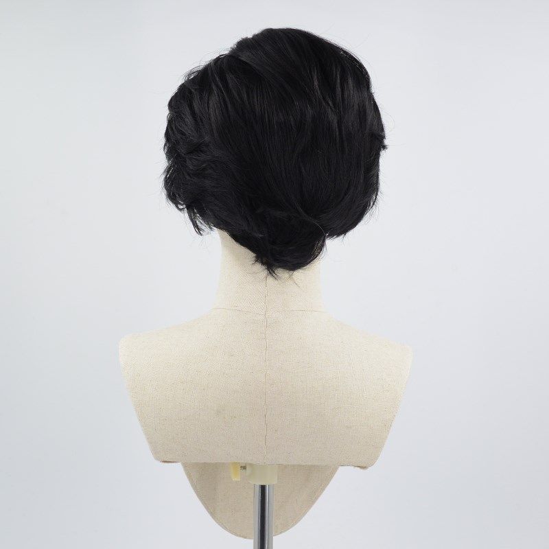 男士短假发纯黑色修剪高温丝前蕾丝手勾发自然发际线整顶假发毛胚,美发护发/假发,演出假发,淘宝优惠券,粉丝福利购,淘宝优惠卷