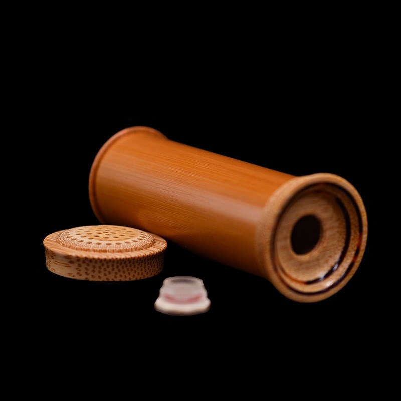 精品纯手工制作天然老玉竹竹蛉筒竹虫具叫罐鸣虫竹制虫罐竹雕蝈蝈