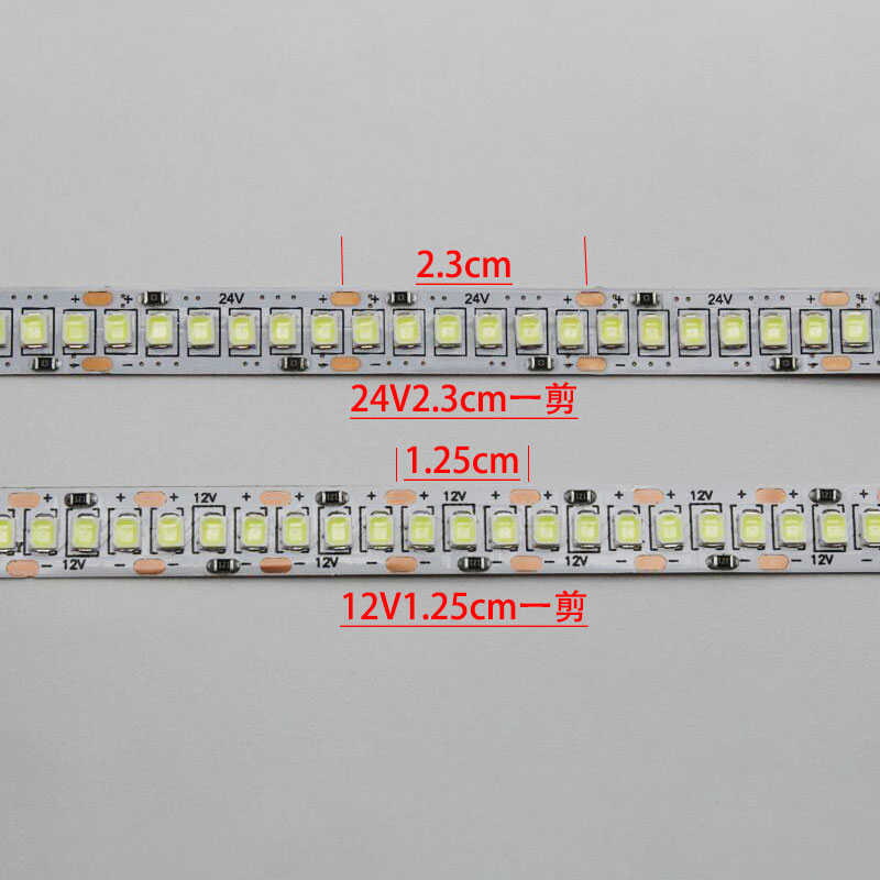 LED12V灯带2835贴片240灯珠软灯带24V高亮户外防水灯条灯箱展柜灯
