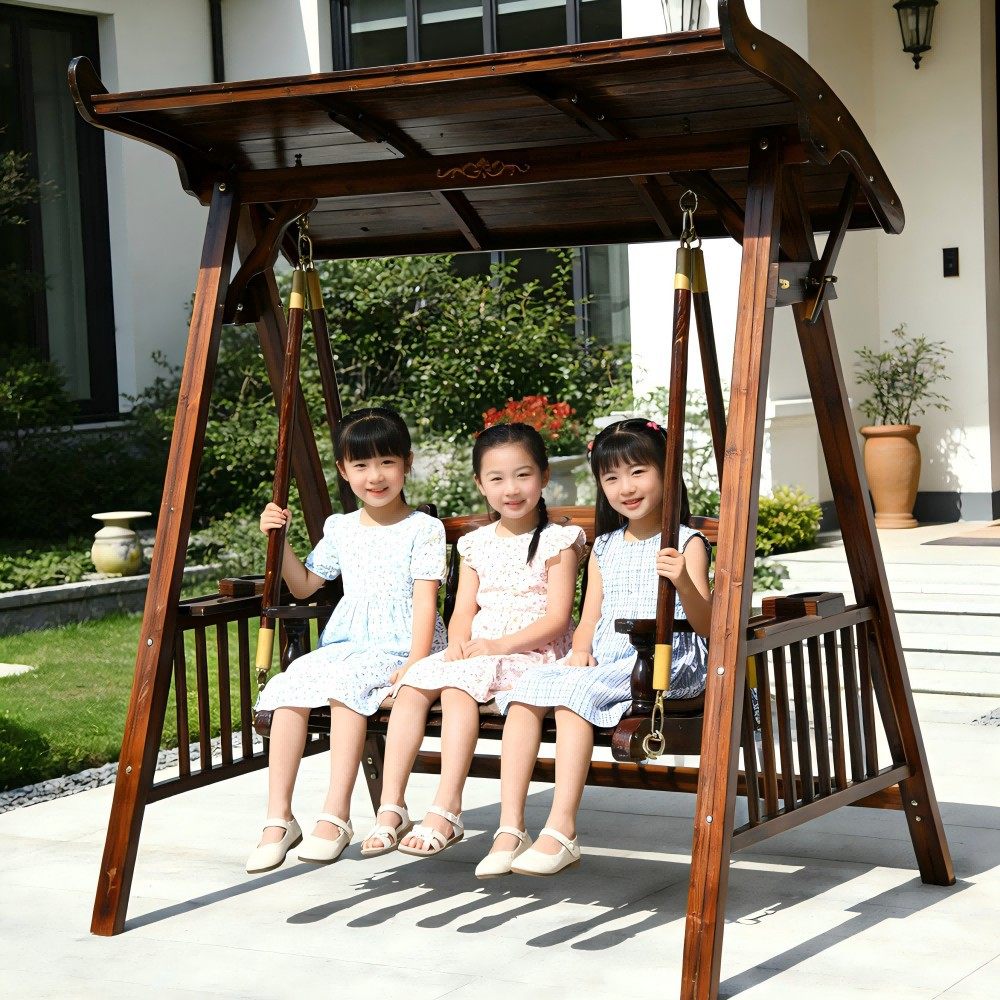 顶棚秋千户外庭院实木吊椅小院花园休闲儿童成人摇摇椅防腐木质,住宅家具,户外秋千,淘宝优惠券,粉丝福利购,淘宝优惠卷
