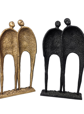 北欧家居样板间客厅创意金属人物抽象摆件别墅客厅酒柜简约装饰品