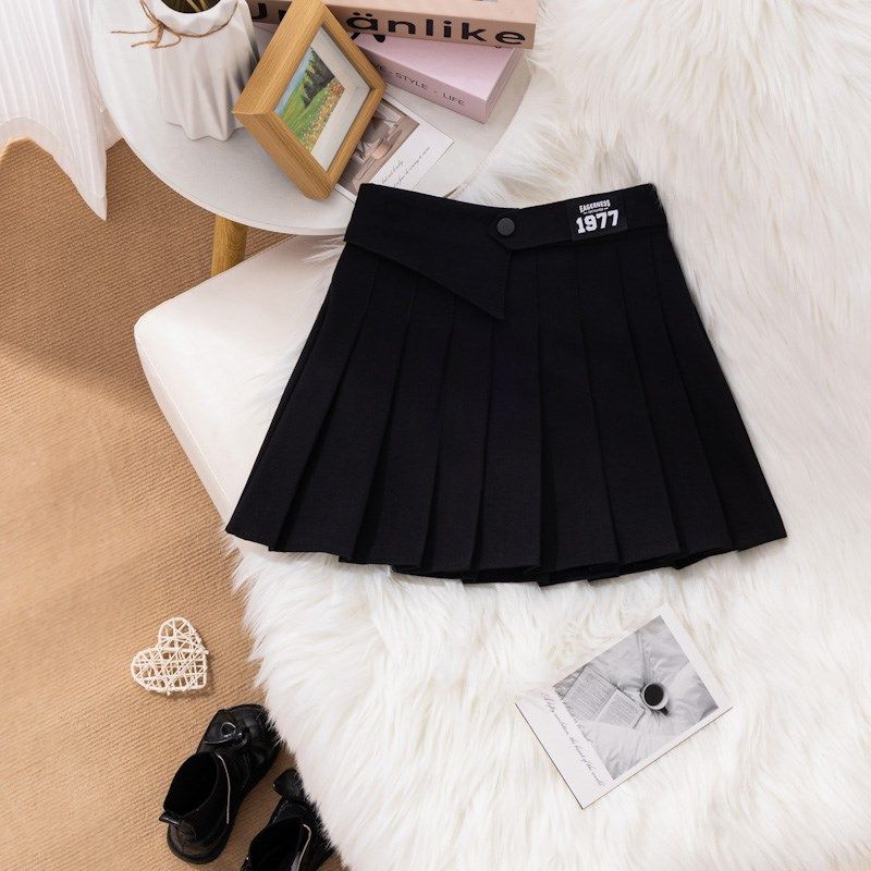 女童半身裙2024夏季新款儿童防走光百褶裙洋气小女孩学院风JK短裙