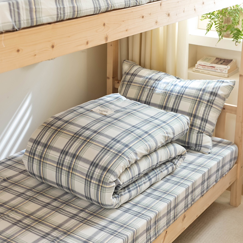 纯棉学生宿舍三件套水洗棉大学生被单被套寝室高中生住校床品