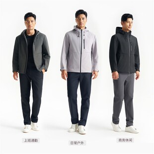 衬衫老罗[风尚十号]连帽夹克男款防泼水加厚加绒外套247C0J513N