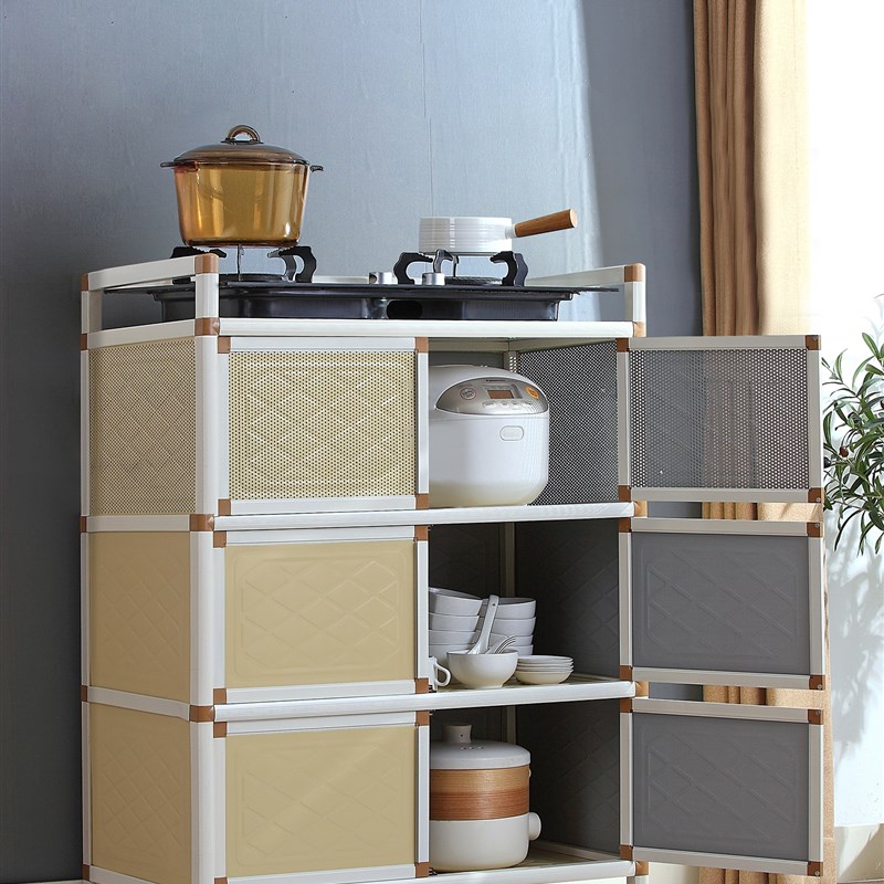 碗柜家用置物柜简易放碗盘剩菜柜橱柜多功能厨房收纳柜储物柜子