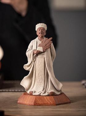 陶诸葛亮国摆件三居历史人物孔明禅意瓷家博75120368古架办公桌面