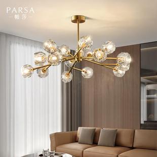 具轻奢2客厅水PSM6006 晶吊灯全灯约铜后现代简饭厅主卧室205新款