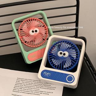 电扇 卡通迷你电风扇学生宿舍床上小型床头办公转页扇家用桌面台式