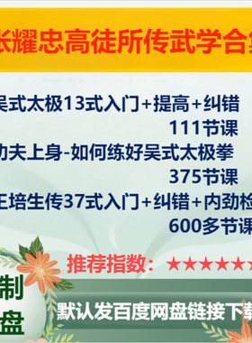 吴式太极拳印诚门所传37式13式入门提高纠错内劲指要太极功夫上身