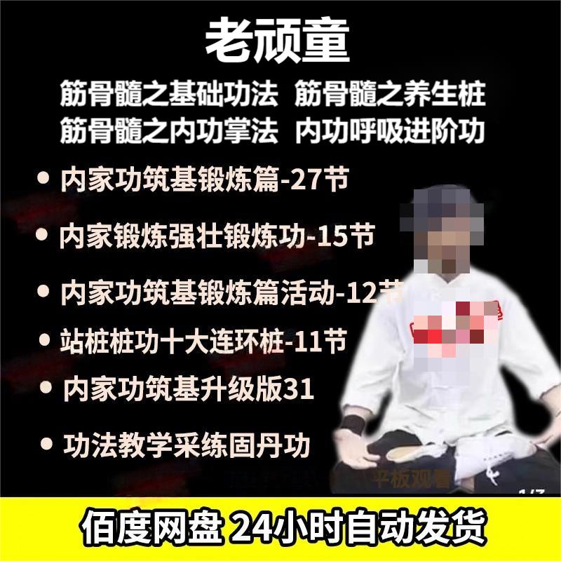 霹雳课程内家功筑基手锻炼篇/站桩桩功十大连环老桩/顽童采练固丹
