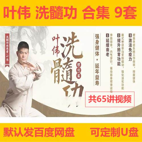 叶伟洗髓功 理论篇 桩功 初修 髓修 混元功 强身健体 共9套视频